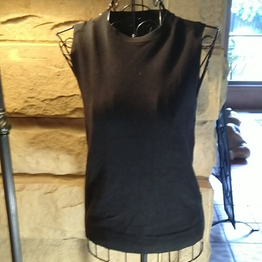 Black cotton thick strap tank top
